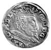 trojak 1596, Wilno, data poniżej herbów, Kurp. 2143 R4, T. 3, rzadka moneta z ładną patyną.