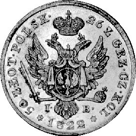 50 złotych 1822, Warszawa, Plage 7, Fr. 107, zło