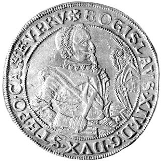 talar 1629, Szczecin, Hildisch 309, Dav. 7268, ładna i efektowna moneta z tytułem biskupa kamieńskiego