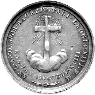 medal wybity z okazji 50-lecia święceń kapłański