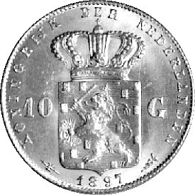 10 guldenów 1897, Delm. 1232, Fr. 347, złoto, 6,