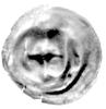 brakteat- II poł. XIII wieku; Orzeł na wprost, Radzanów 84, Gum.295, 12 mm, 0,13 g., Beyer zalicza..