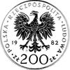 200 złotych 1982, Szwajcaria, II wizyta papieża Jana Pawła II w Polsce
