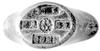 Chiny- sztabka srebrna w kształcie łódeczki; napisy chińskie wewnątrz i zewnątrz, srebro 60,26 g.,..