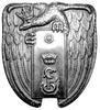 odznaka Szkoły Oficerskiej Piechoty; Orzeł w koronie trzymający tarczę z monogramem SP pod koroną,..