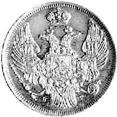 15 kopiejek = 1 złoty 1833, Petersburg, Plage 399, ładna, rzadka moneta ze starą patyną.