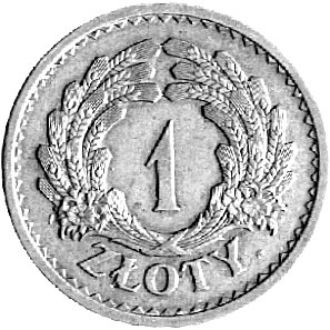 1 złoty 1928, Cyfra 1 w wieńcu, Parchimowicz P-1