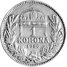 1 korona 1906, Krzemnica, Herinek 812, bardzo rz
