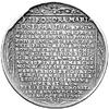 medalik koronacyjny królowej Eleonory Marii 1670 r., Aw: Personifikacja Religii w powozie ciągnięt..