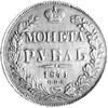 rubel 1841, Petersburg, Uzdenikow 1597.