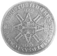 talar 1702, Lipsk, Aw: Krzyż z monogramem i napi