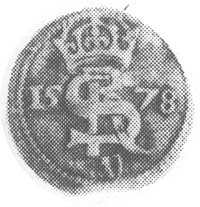 dwudenar 1578, Mitawa, Aw: monogram SR i data, Rw: Pogoń, Kop.I.l -R-, H-Cz. 618 R2