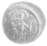 brakteat, święty ornat, Fried. 531/73, typ ten stanowił fragment dużego skarbu Rataje (Rathau) 1850