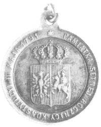 medal srebrny z okazji setnej rocznicy Konstytucji 3-Maja, Aw: Wieniec z herbem Krakowa i napis, R..