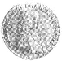 dukat 1760, Salzburg, Aw: Popiersie Zygmunta III i napis, Rw: Tarcza herbowa i napis, Fr. 760 (lek..