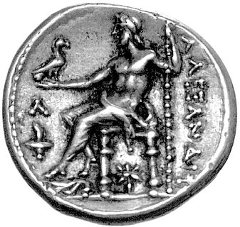 Królestwo Macedonii- tetradrachma z imieniem Aleksandra III bita w latach 316/297 pne