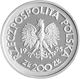 200 złotych 1995, Warszawa, Fryderyk Chopin, złoto, 15.55 g.