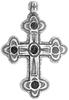 krzyżyk prawosławny, srebro i emalia, na odwrocie grawerowane ICXC i data 1763, punce, srebro 45 x..