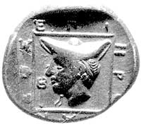 Tracja- Abdera, tetrobol (2/3 drachmy) 411-385, 