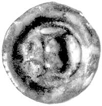 brakteat; Gotycka litera D, po lewej w polu trzy kule, Waschinski 213, 0.20 g, bardzo rzadki