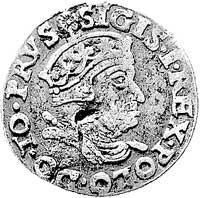 trojak 1546, Gdańsk, drugi egzemplarz, lekko uszkodzona blacha