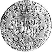półdukat 1736, Drezno, Gum. 2290, Fr. 2849, złoto, 1.70 g, rzadki rocznik