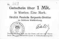 Boguszów Gorce /Rothenbach/ - 1 marka /1914/ emitowana przez Fürstlich Plessische Bergwerks-Direkt..