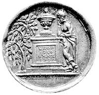 medal wybity w 1820 r. z okazji śmierci Tadeusza Kościuszki w 1817, Aw: Półpostać z wzniesioną do ..