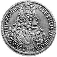 Józef I 1705-1711, talar 1711, Hall, Aw: Popiersie, Rw: Wielopolowa tarcza herbowa, w otoku napis,..
