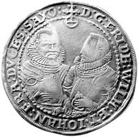Fryderyk Wilhelm i Jan 1573-1603, talar 1602, Aw: Popiersia zwrócone do siebie, Rw: Wielopolowa ta..