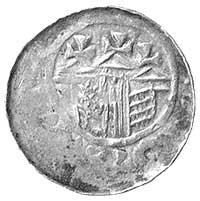 denar, Aw: Głowa i napis w otoku, Rw: Budowla z trzema wieżami, Str. T.35, 0.56 g