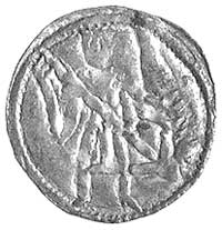 denar, Aw: Walka ze smokiem, Rw: Krzyż równoramienny, w polu cztery kulki, Str.39, 0.34 g