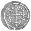 brakteat, Krzyż patriarchalny, w polach litery C-R-V-X, Str.149, 0.29 g, jedna z nielicznych monet..