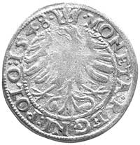 grosz 1548, Kraków, Kurp. 68 R3, Gum. 492, T. 6, słabo odbita, rzadka moneta