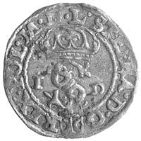 szeląg 1586, Olkusz, odmiana z literami NH nad koroną, Kurp. 55 R1, Gum. 679, ładny egzemplarz