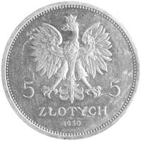 5 złotych 1930, Warszawa, Sztandar Głęboki, piękne lustro na monecie