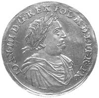 medal dwudukatowy nieznanego medaliera wybity z okazji wyboru Jana Sobieskiego na króla w 1674 r.,..
