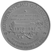 medal autorstwa Piusa Welońskiego dedykowany Konstantemu Górskiemu 1897 r., Aw: Popiersie w lewo, ..