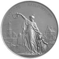 Władysław Łoziński- medal autorstwa J. Markowskiego 1906 r., Aw: Na ozdobnym kartuszu napis WŁADY-..