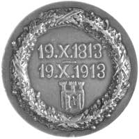 setna rocznica śmierci Józefa Poniatowskiego- medal autorstwa Laszczki 1913 r., Aw: Popiersie na w..