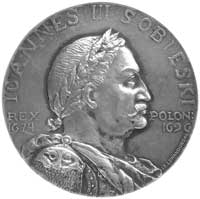 Jan III Sobieski- jednostronny medal autorstwa St. Lewandowskiego bity w Wiedniu w 1916 r.: Popier..