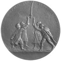 stulecie śmierci Tadeusza Kościuszki- medal autorstwa Kazimierza Chudzińskiego 1917 r., Aw: Dwie p..