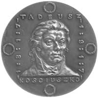 stulecie śmierci Tadeusza Kościuszki- medal autorstwa K. Laszczki 1917 r., Aw: Popiersie Kościuszk..
