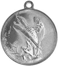 100-lecie Konstytucji 3 Maja- medalik bity w Wiedniu 1891 r., Aw: Szlachcic i chłop podają sobie r..