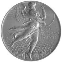 plakieta i medal VII Międzynarodowych Zawodów Strzeleckich w Rzymie 1927 r.; Plakieta- w obramowa-..