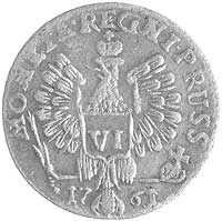 6 groszy 1761, Aw. i Rw. j. w., Uzdenikow 4895, 