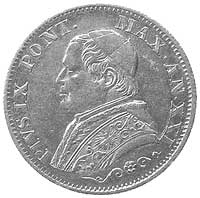 10 lirów 1866, Rzym, Fr. 281, Berman 3335, złoto