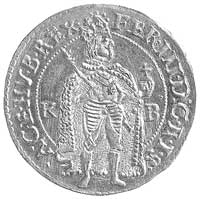 dukat 1654, Krzemnica, Aw: Stojący król i litery