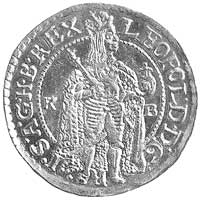 dukat 1675, Krzemnica, Aw: Stojący król i litery