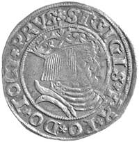 grosz 1531, Toruń, Aw: SISIGIS IX PO DO TOCI PRVS, Rw: GROSS COMV RR PRVS IS, omyłkowy napis powst..